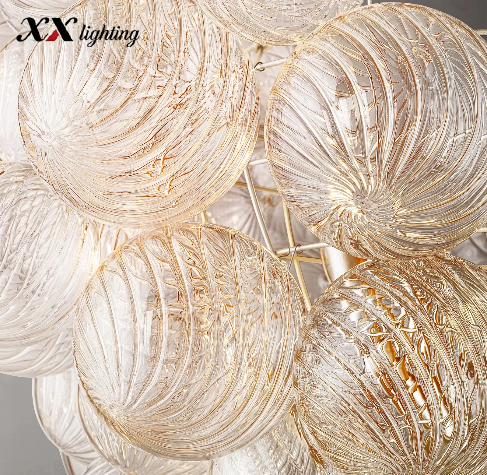 Talia Round Chandelier 24 inch - 24", Plaster