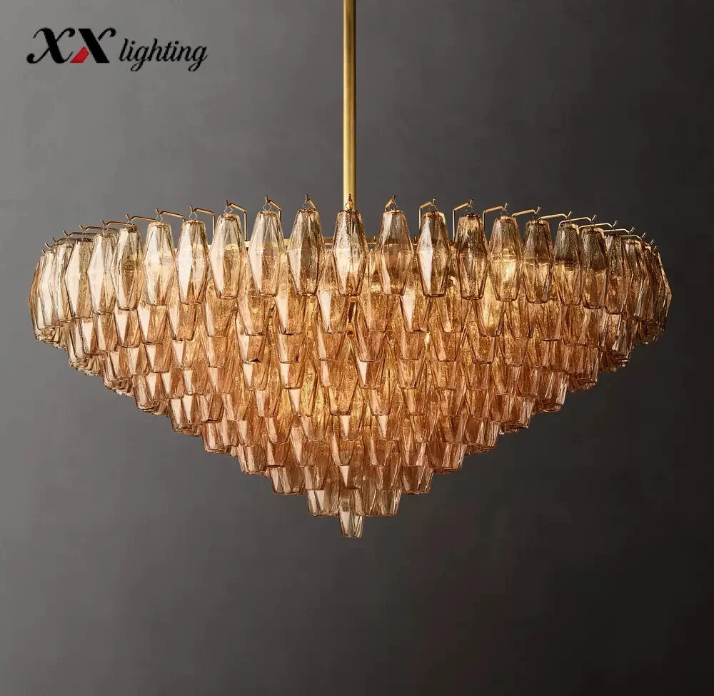 Chiara Clear Glass Tiered Round Chandelier