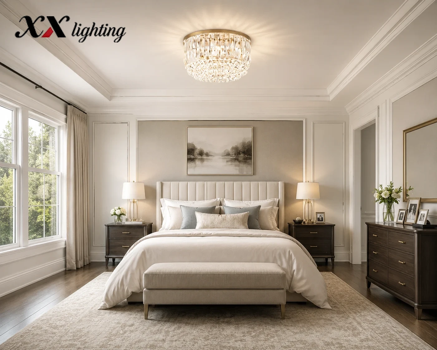 Portia - Crystal Ceiling Light 22 inch - Image 4