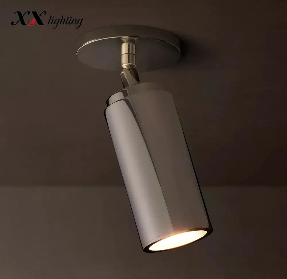 Champeaux Pivoting Flushmount - 4½″, Polished Nickel