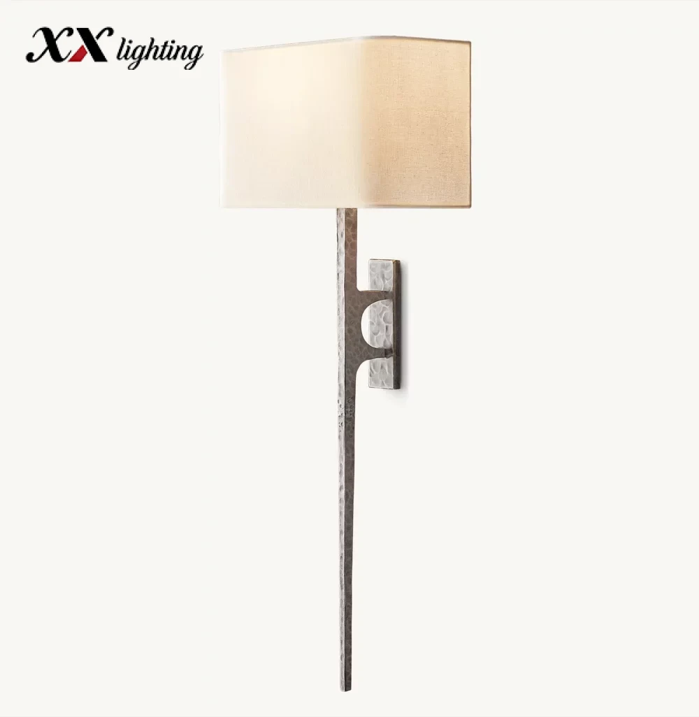 Wright Sconce 13 inch - 13″, Hammered Pewter