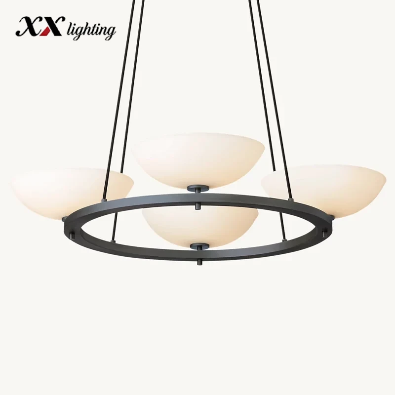 Vernet Round Chandelier 36 inch - 36", Polished Nickel