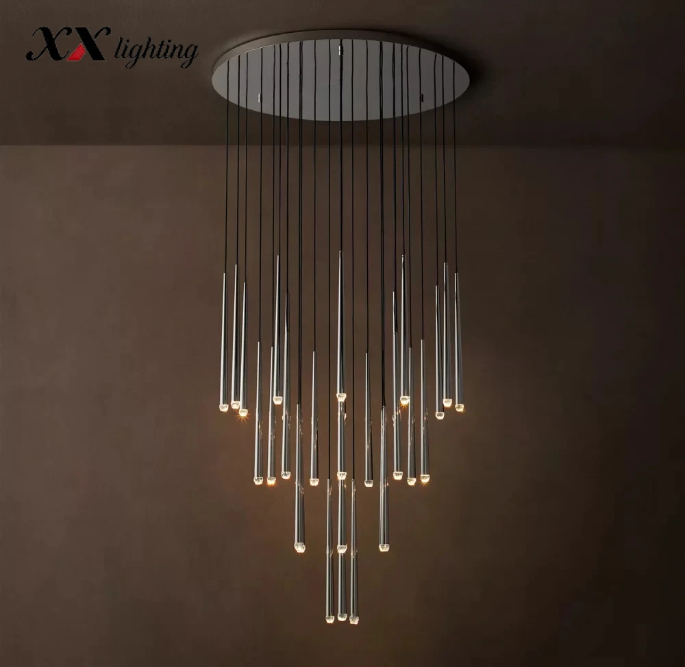 Aquitaine Round Chandelier 18 inch - 48", Polished Nickel