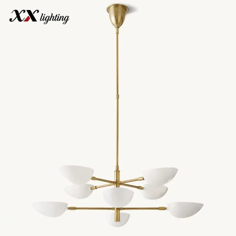 Graphic Chandelier 38 inch - 38", White