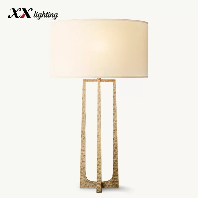 Wright Table Lamp - 31", Hammered Pewter
