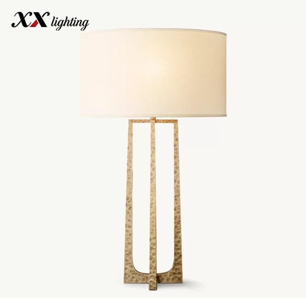 Wright Table Lamp - 31", Hammered Pewter
