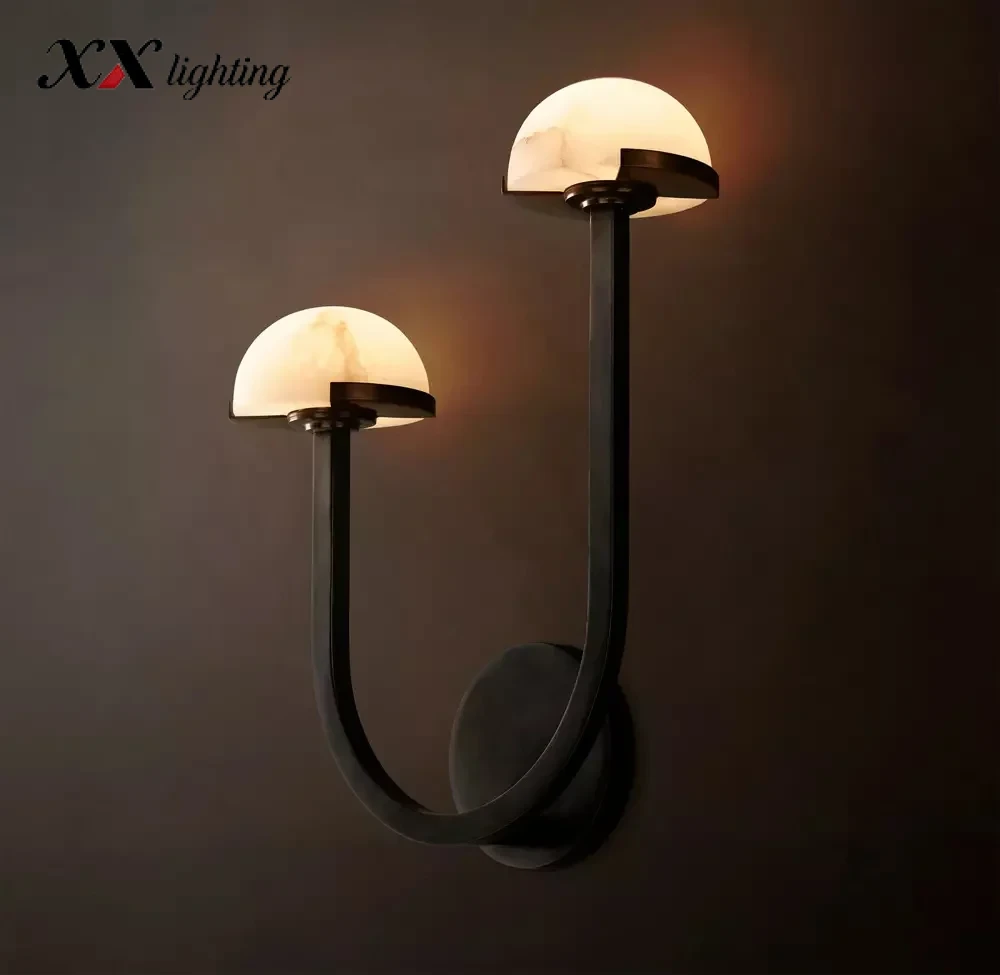 Pedra Double Sconce - Left - 12¼″, Polished Nickel