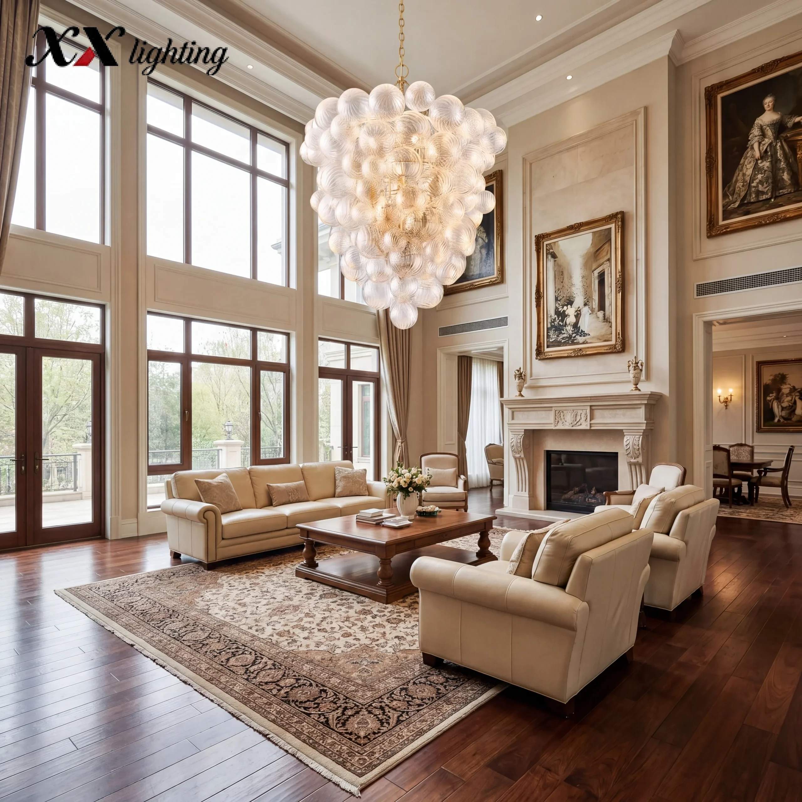 Talia Entry Chandelier - 36½″, Plaster