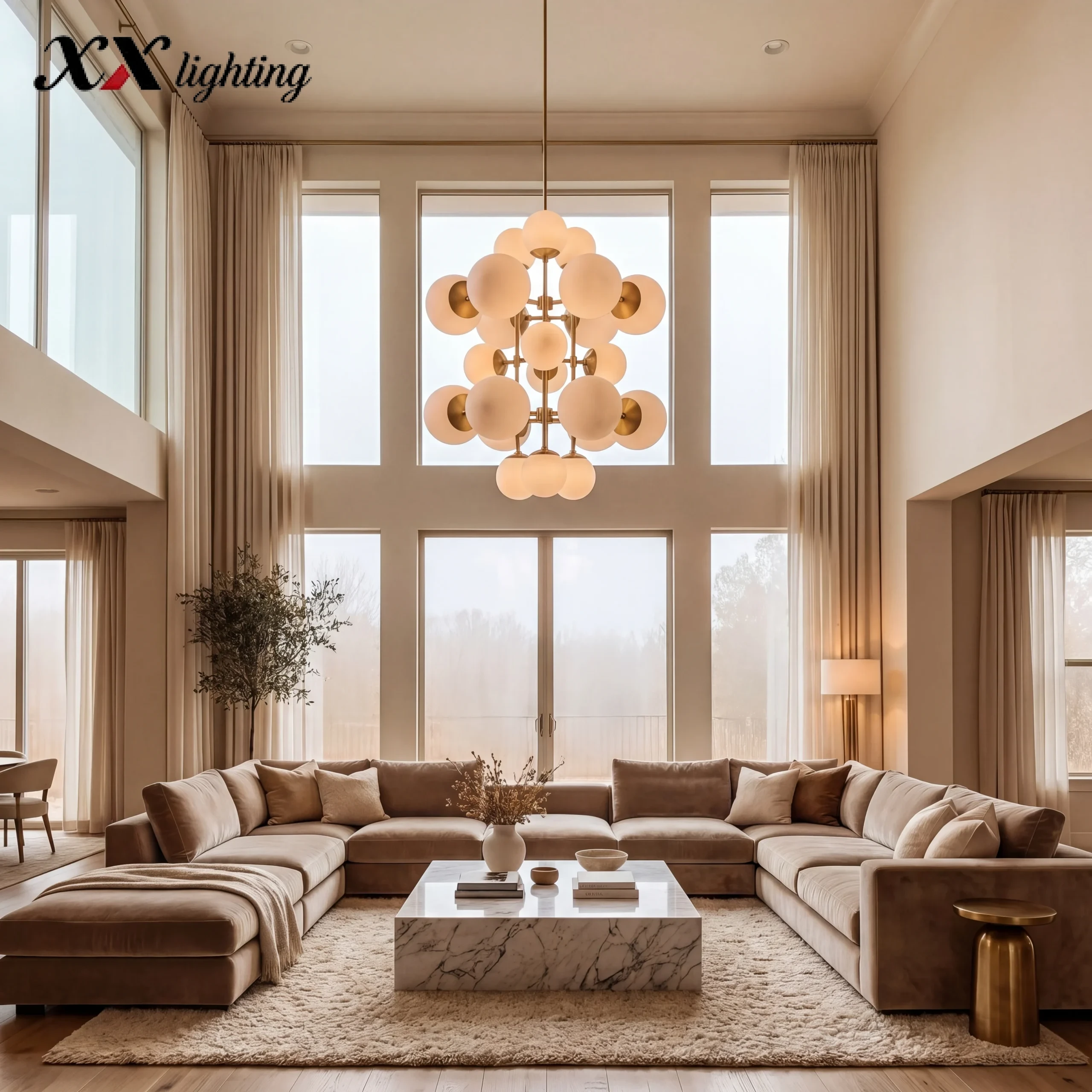 Cirque Tall Chandelier - 31¾″, Bronze