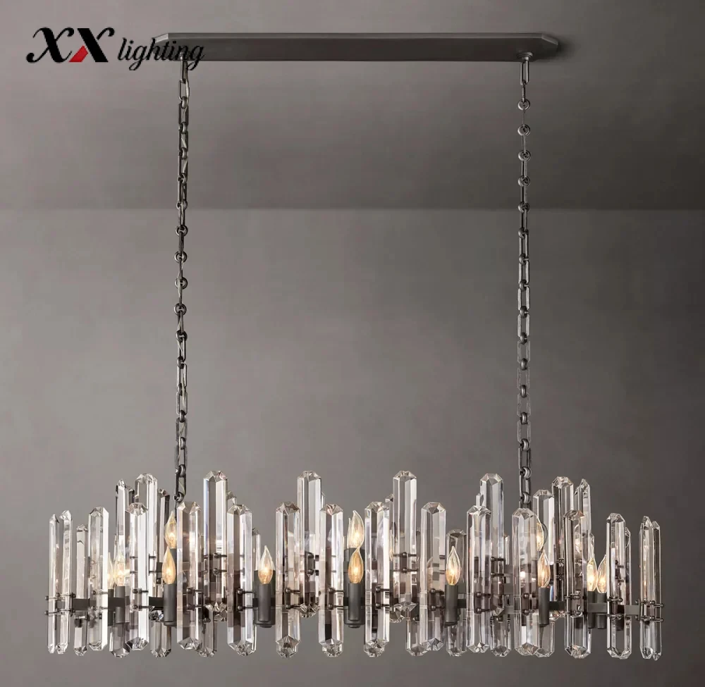 Bonnington Linear Chandelier 54 inch - 54", Polished Nickel