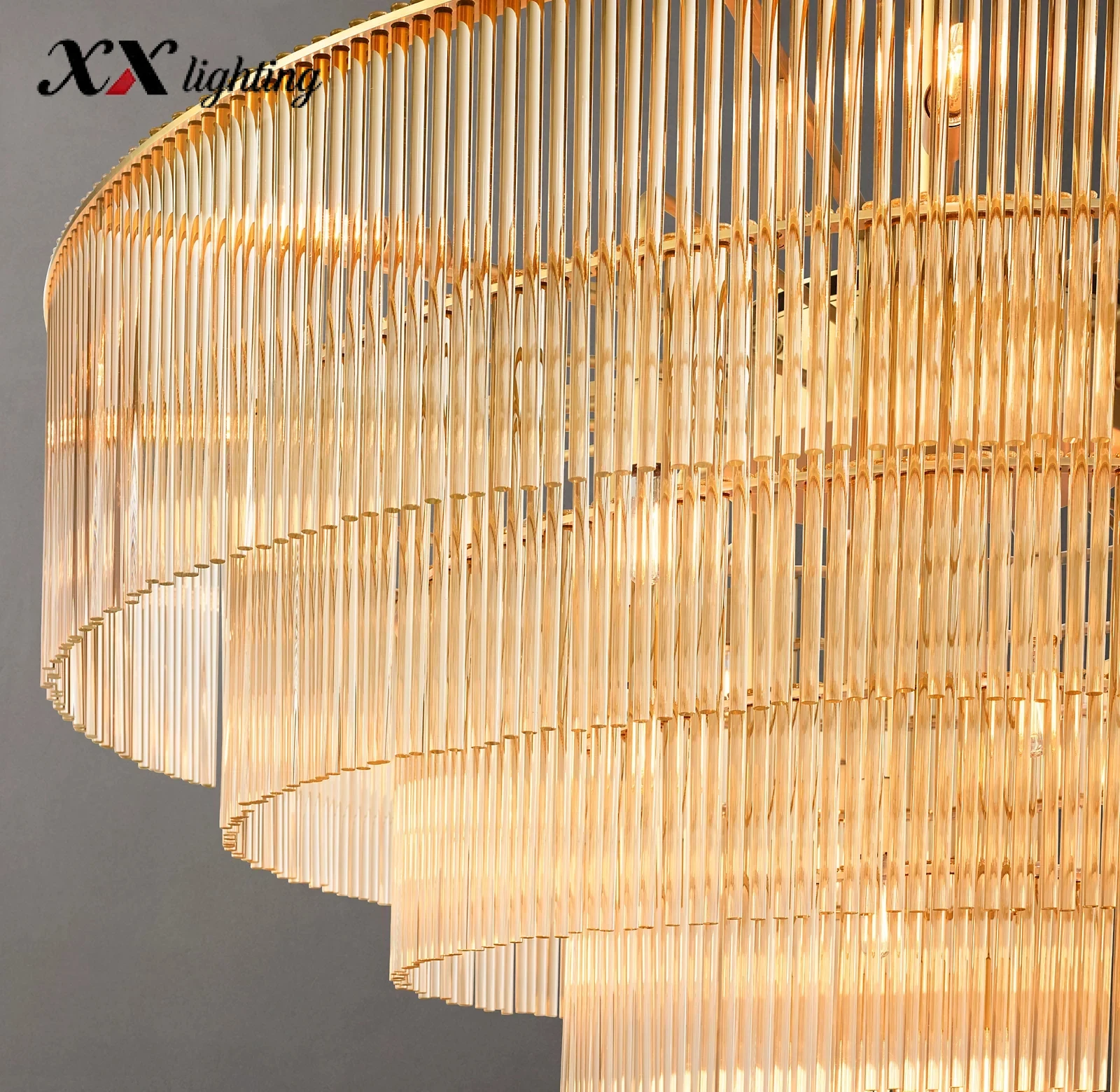 Amadeo Round Chandelier - 49¾″, Polished Nickel