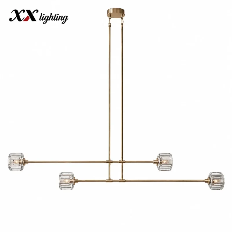 Demaret Mobile Linear Chandelier 54 inch - 54″, Polished Nickel
