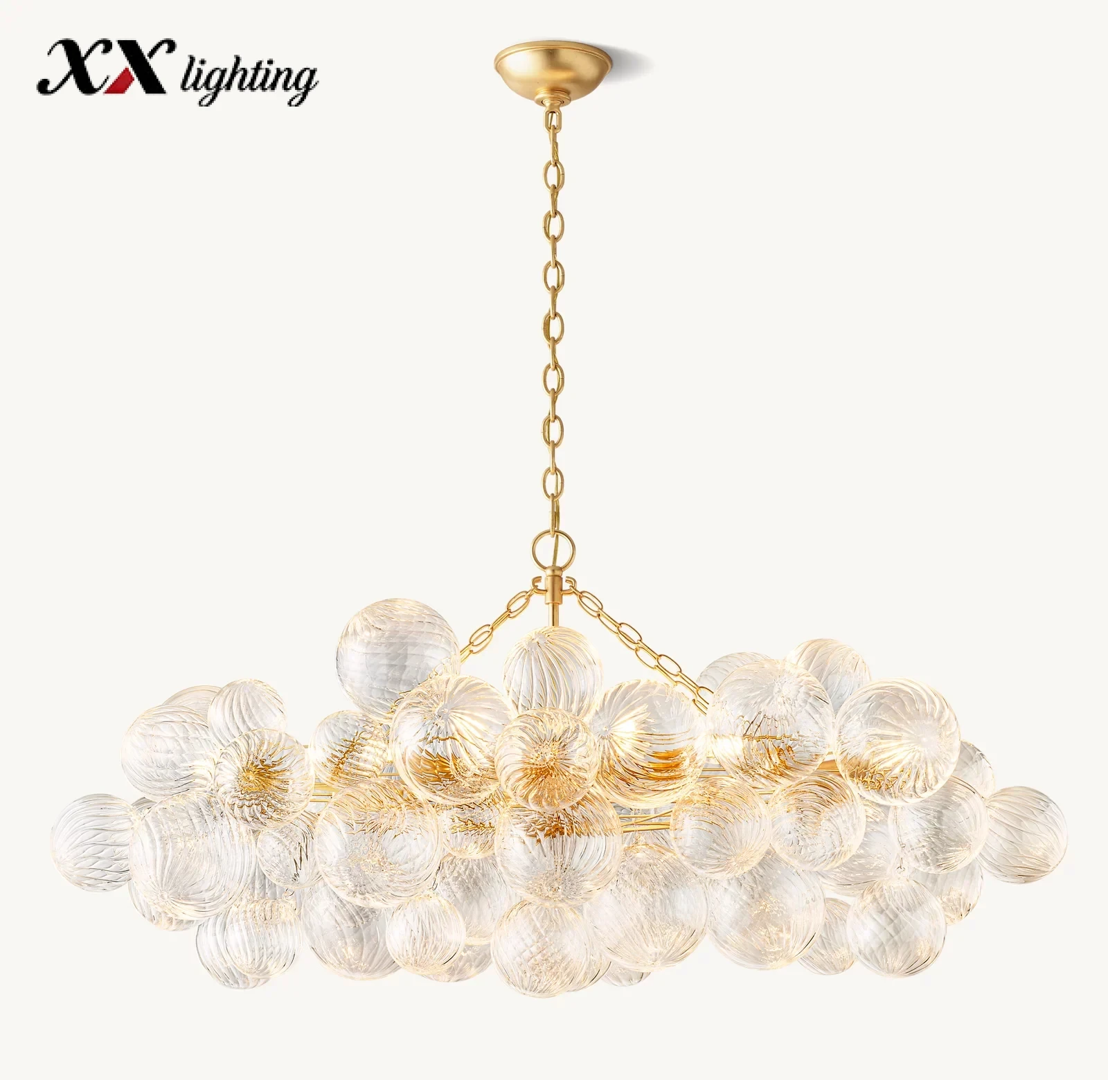 Talia Linear Chandelier 51 inch - 51", Plaster
