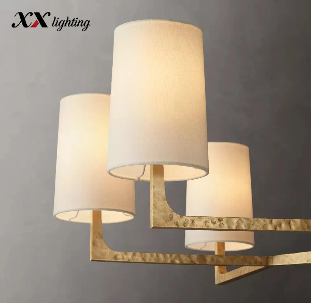 Wright Round Chandelier 36 inch - 36″, Hammered Pewter