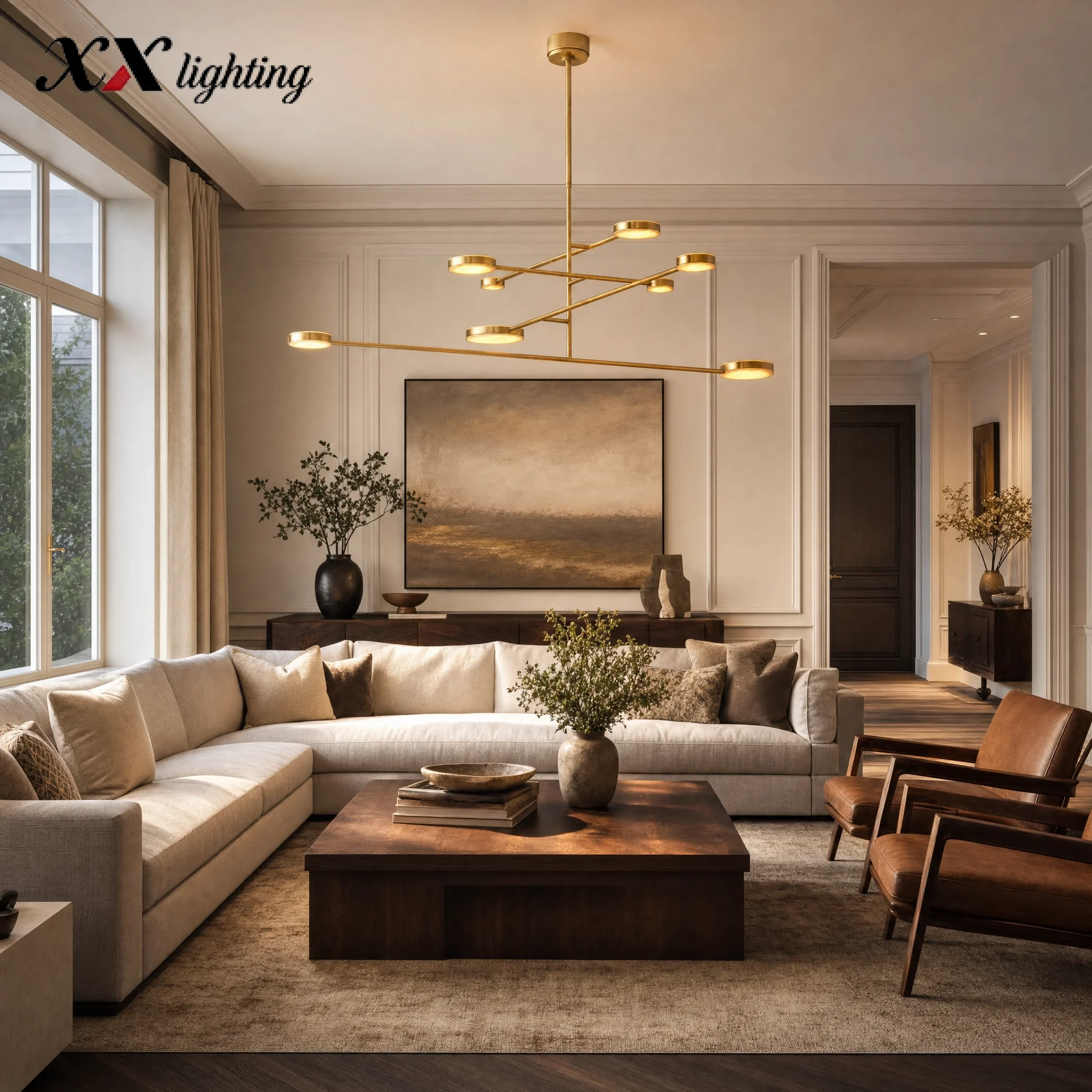 Alexander Mobile Chandelier 36 inch - 60″, Polished Nickel