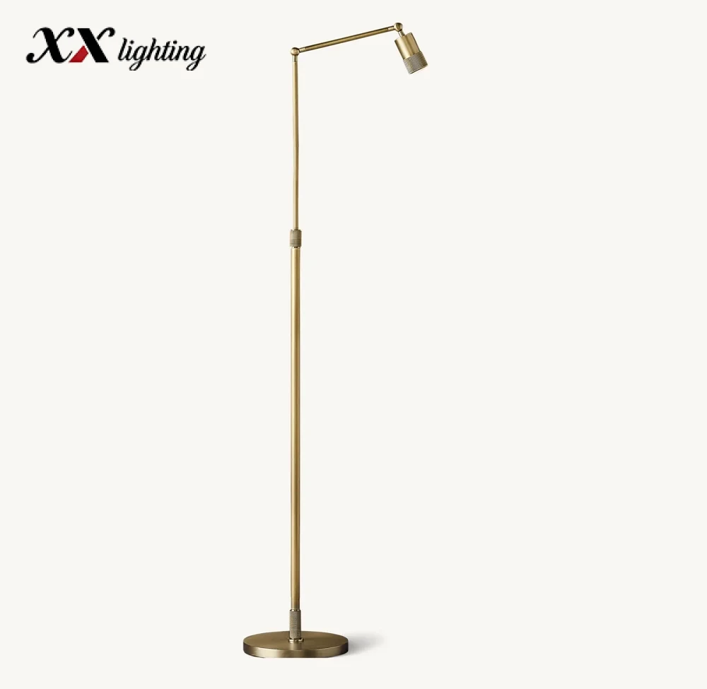 Utilitaire Task Floor Lamp - 17½″, Polished Nickel
