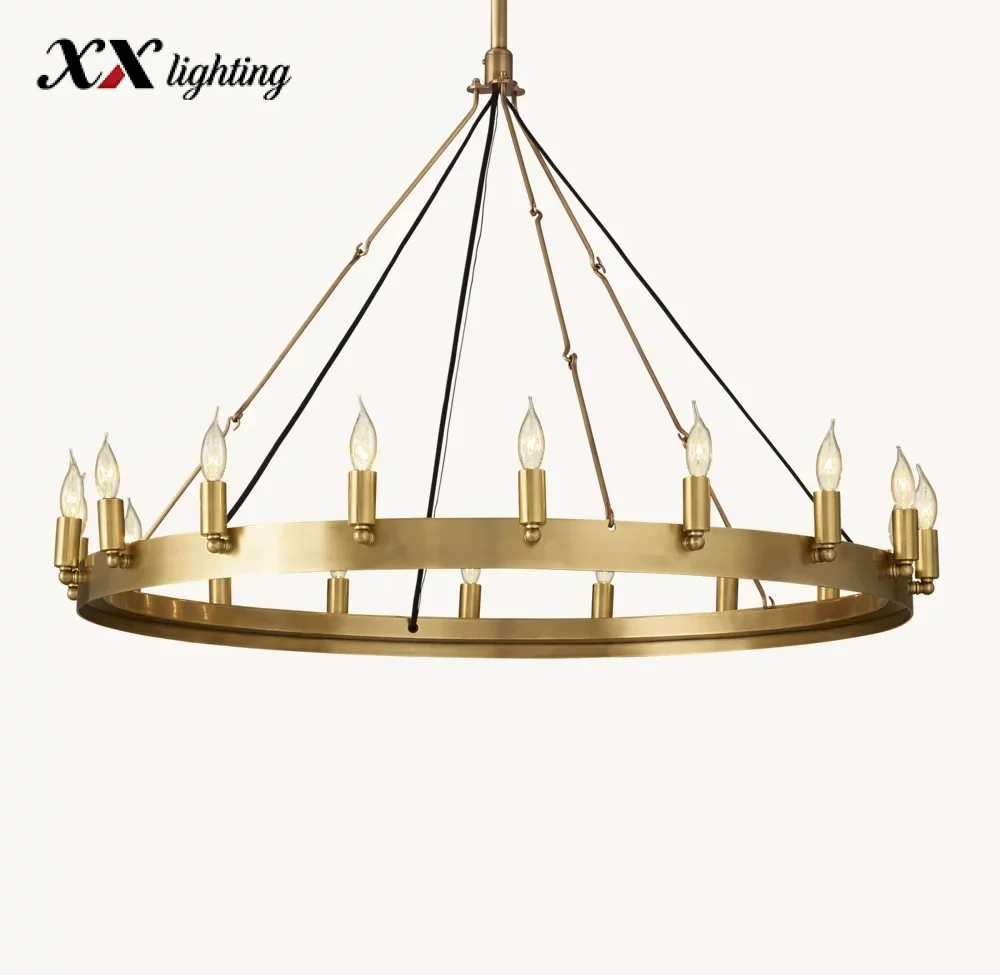 Vintage Candelabra Round Chandelier