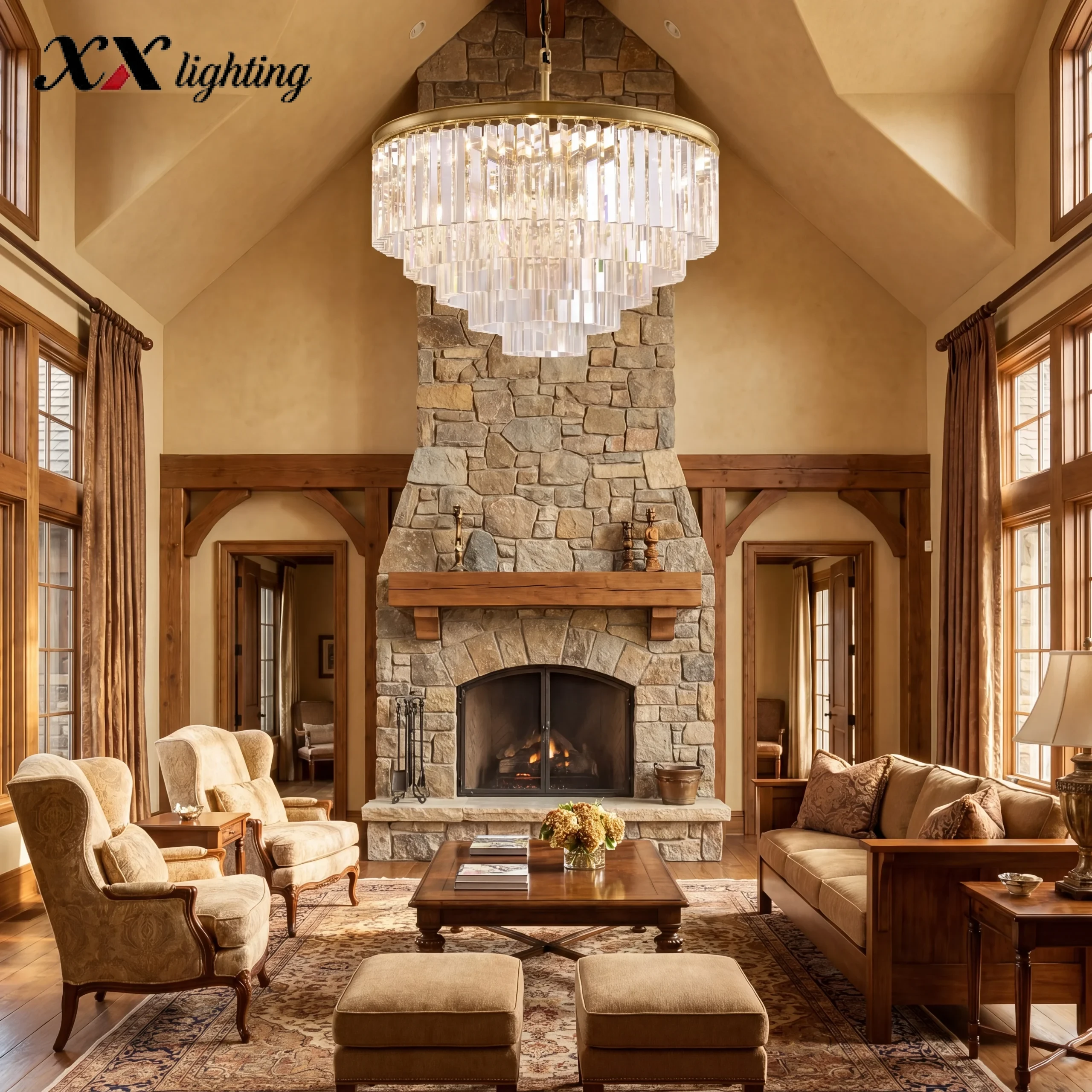 1920S Odeon Round Chandelier - 31½", Polished Nickel
