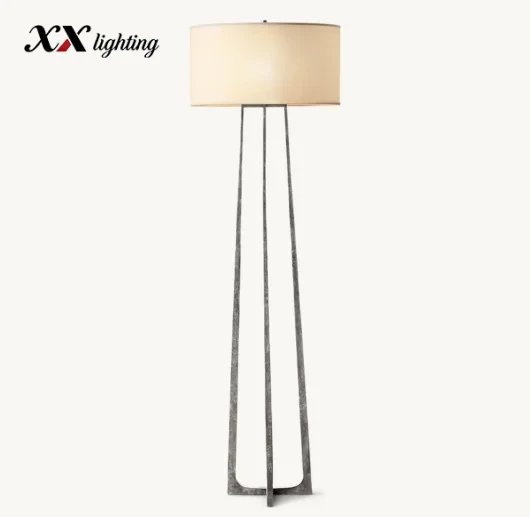 Wright Floor Lamp 24 inch - 24″, Hammered Pewter