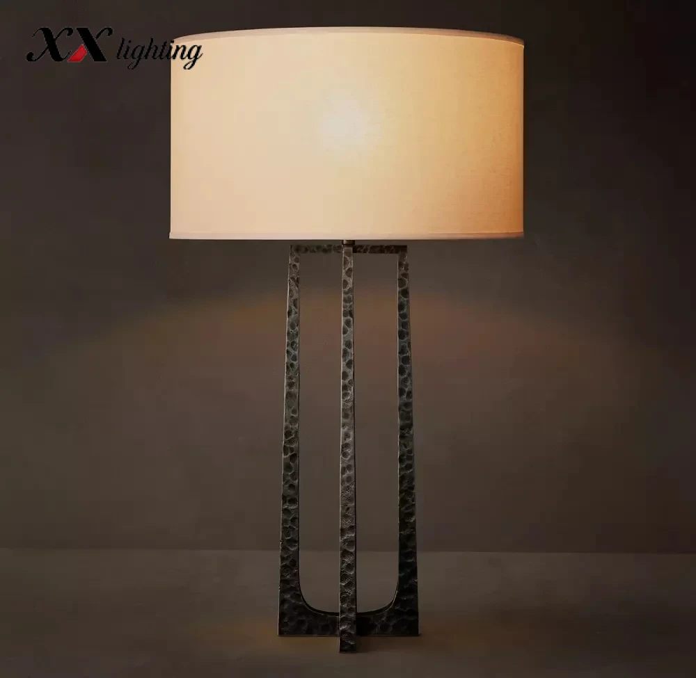 Wright Table Lamp - 31", Hammered Pewter