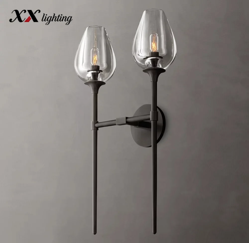 Tulip Single Sconce 5 inch - 14″, Satin Nickel