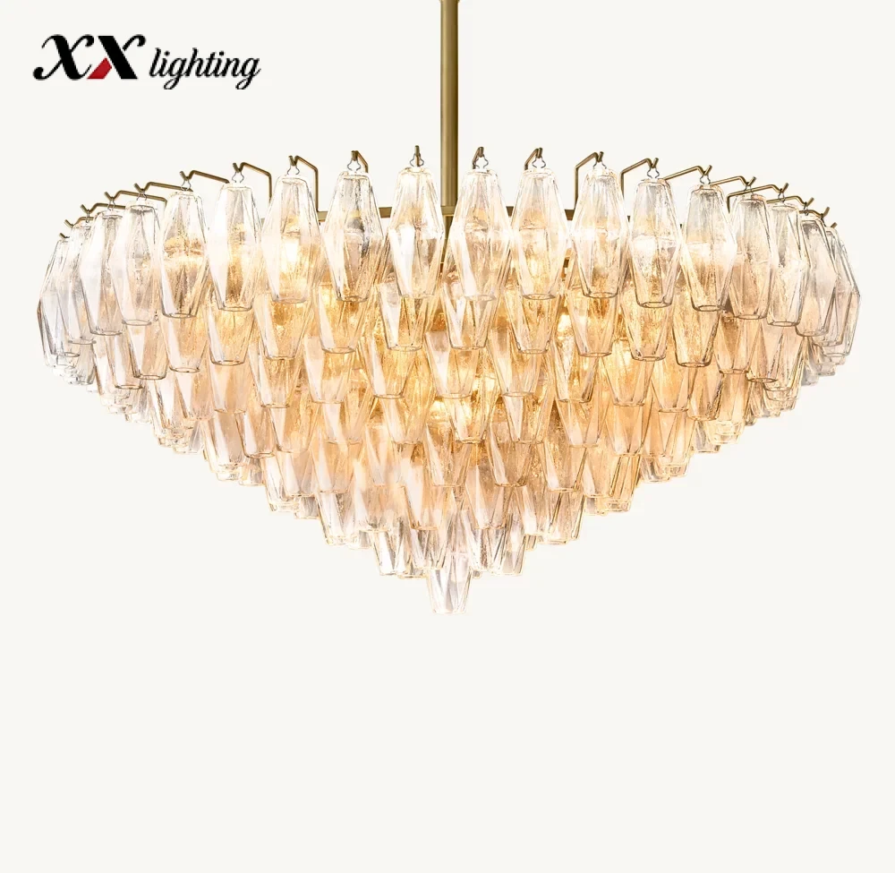 Chiara Clear Glass Tiered Round Chandelier