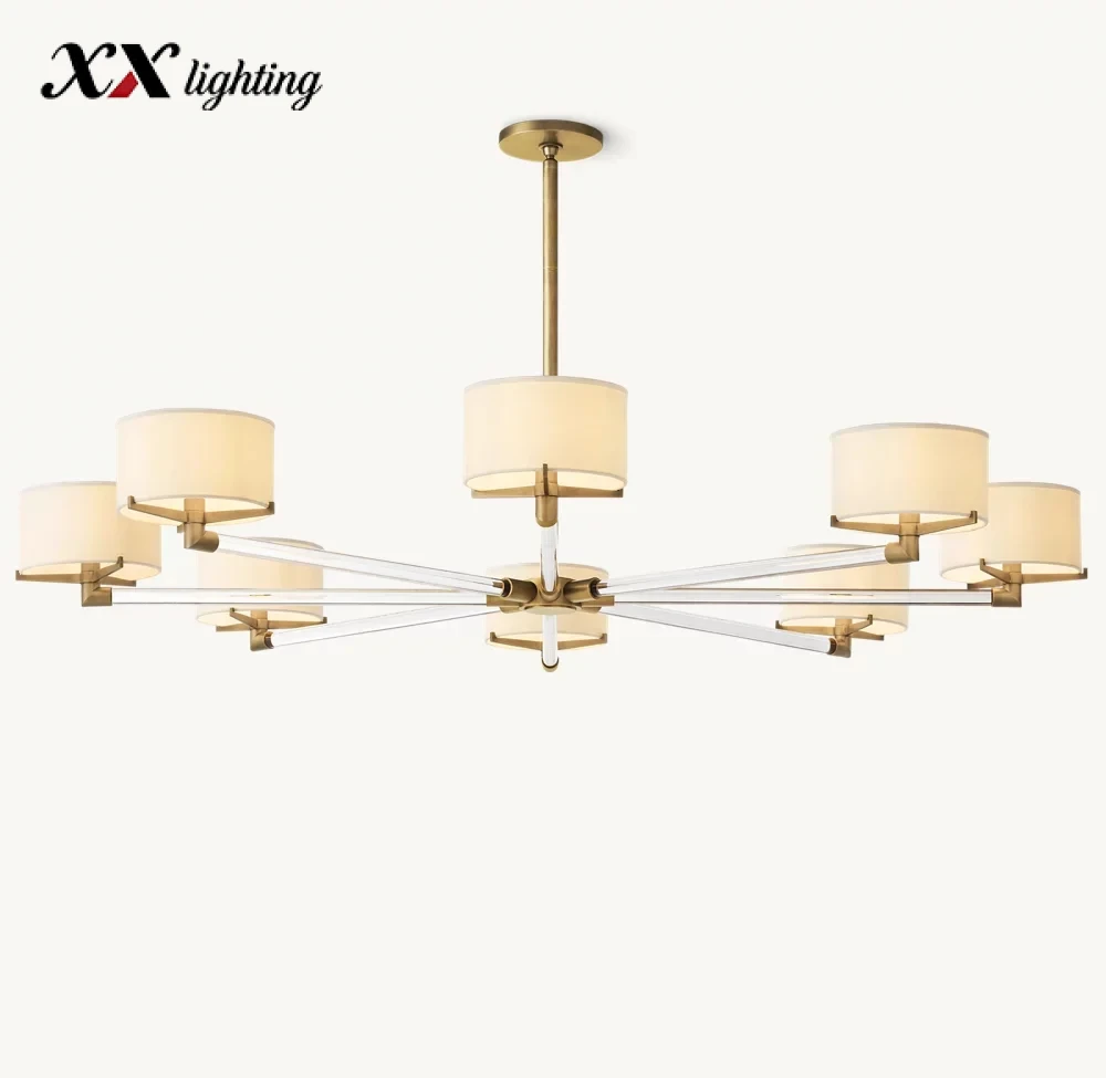 Truman Round Chandelier 36 inch - 60", Polished Nickel