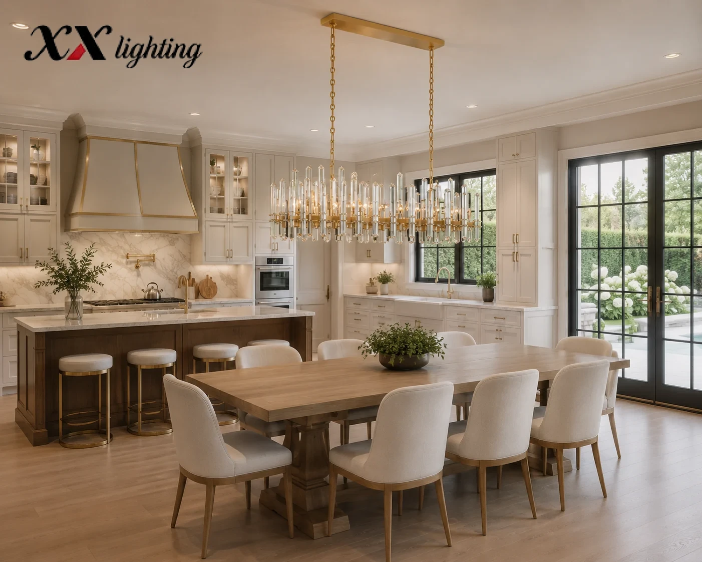 Bonnington Linear Chandelier 54 inch - 54", Polished Nickel