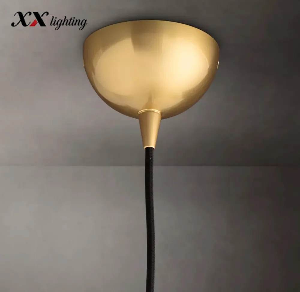 Glass Globe Mobile Pendant - 6, Polished Nickel