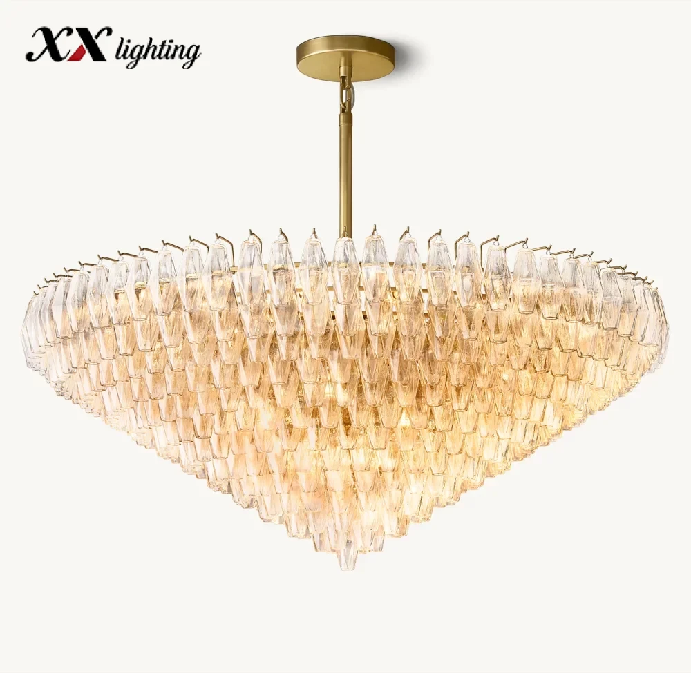 Chiara Clear Glass Tiered Round Chandelier