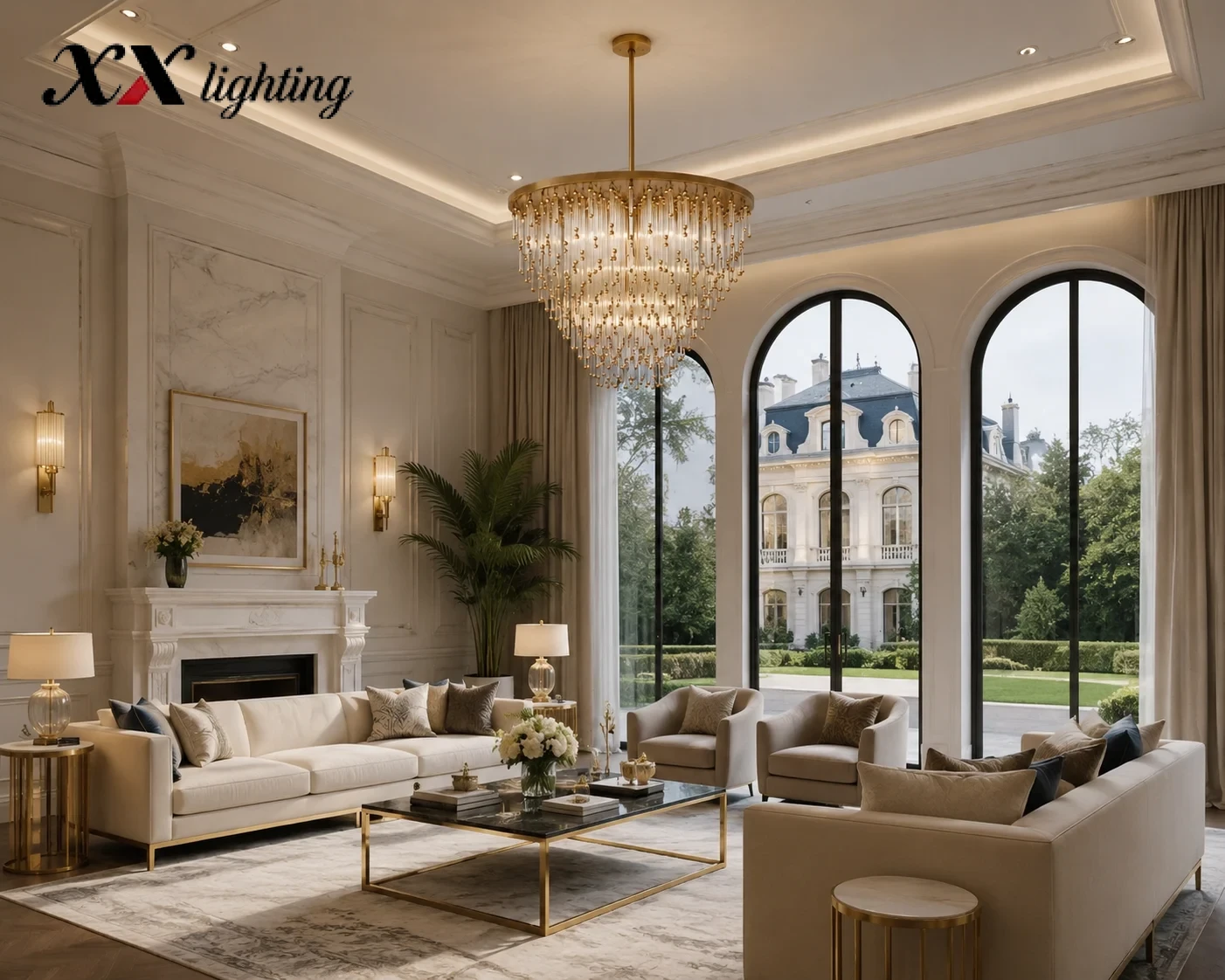 Evelina - Large Crystal Pendant Light 28 inch - Image 4