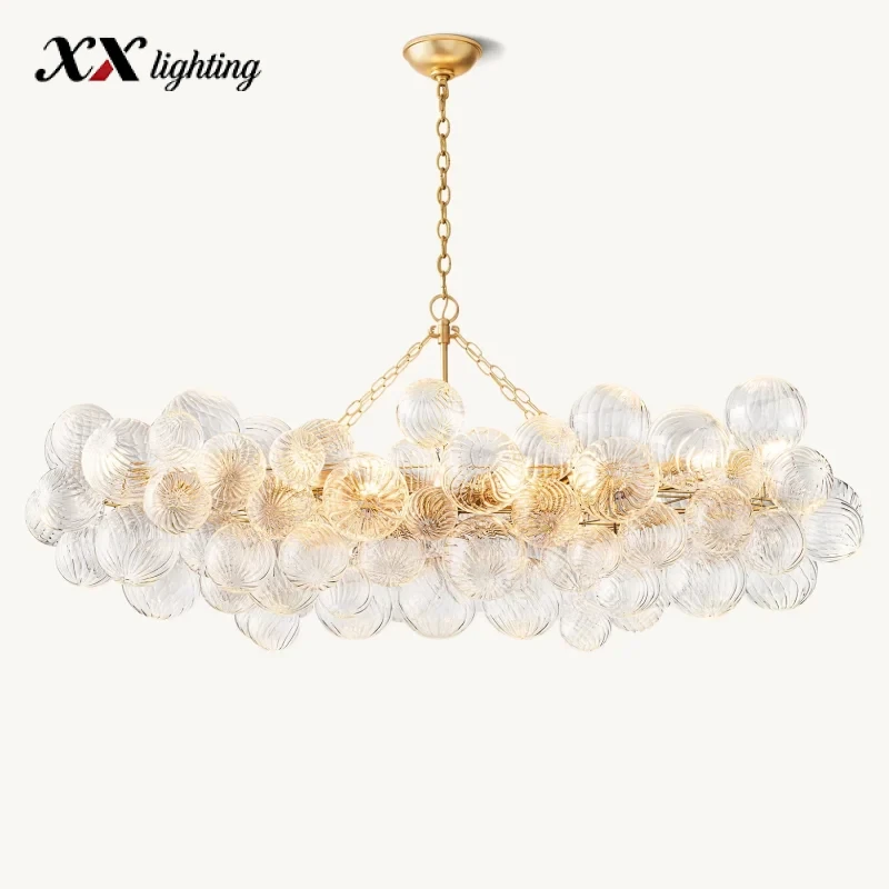 Talia Linear Chandelier 51 inch - 63¼", Plaster