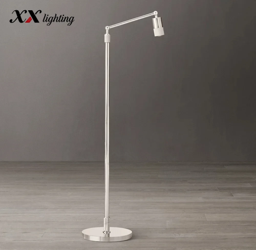 Utilitaire Task Floor Lamp - 17½″, Polished Nickel