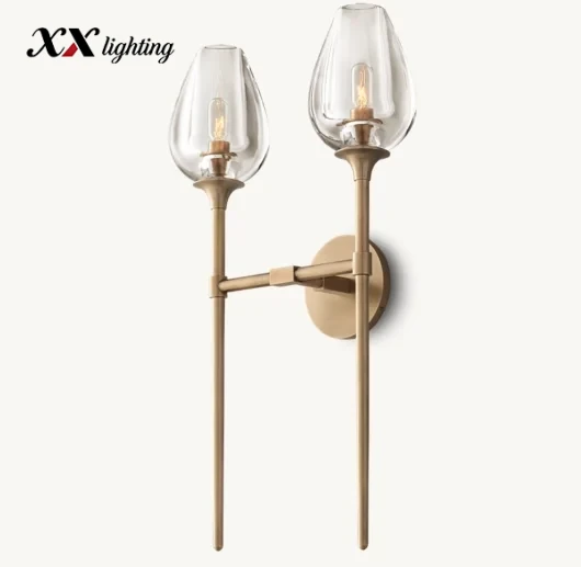 Tulip Single Sconce 5 inch - 14″, Satin Nickel