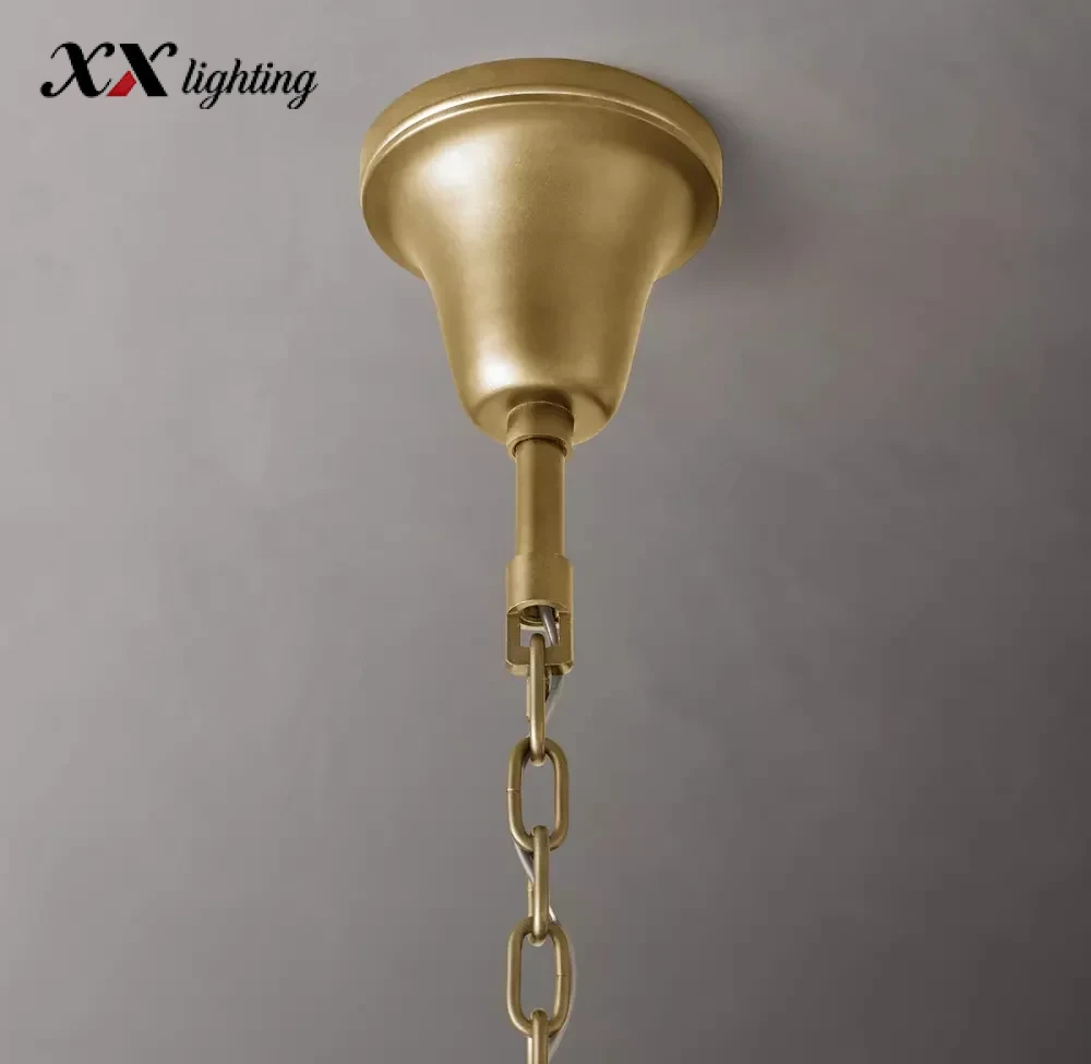 1920S Odeon Square Chandelier - 33¾″, Polished Nickel