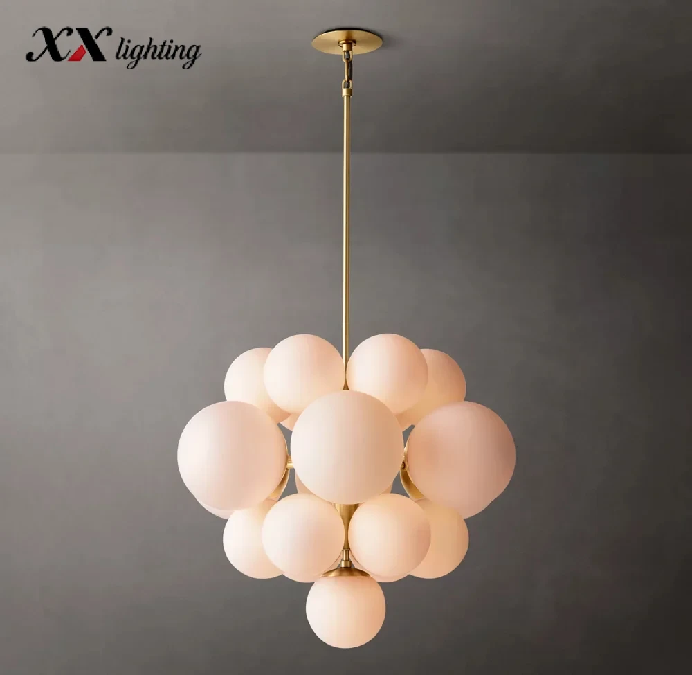 Cirque Cluster Chandelier 27 inch - 27″, Lacquered Burnished Brass
