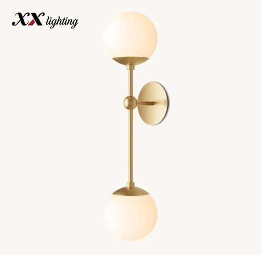 Cirque Double Sconce 6 inch - 6″, Lacquered Burnished Brass