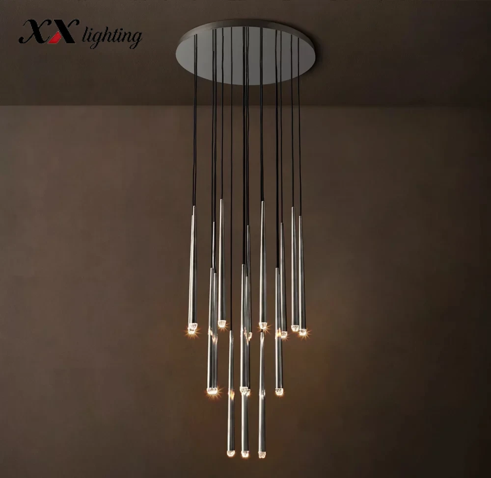 Aquitaine Round Chandelier 18 inch - 30", Polished Nickel