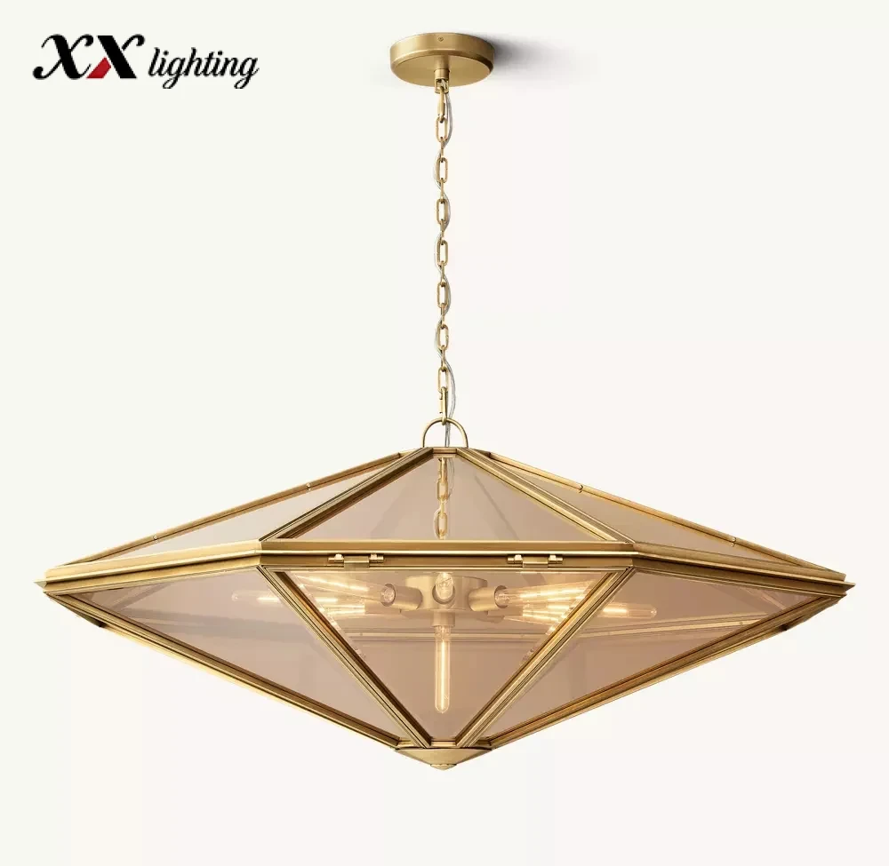 Helena Chandelier 36 inch - 36", Lacquered Burnished Brass