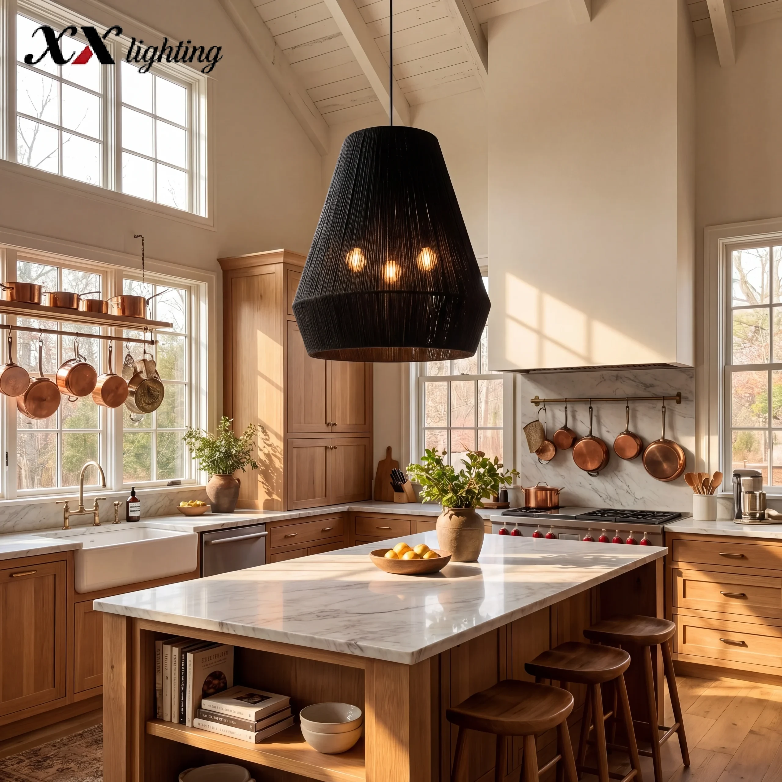 Ceva Funnel Pendant Light 30 inch - 30″, Natural