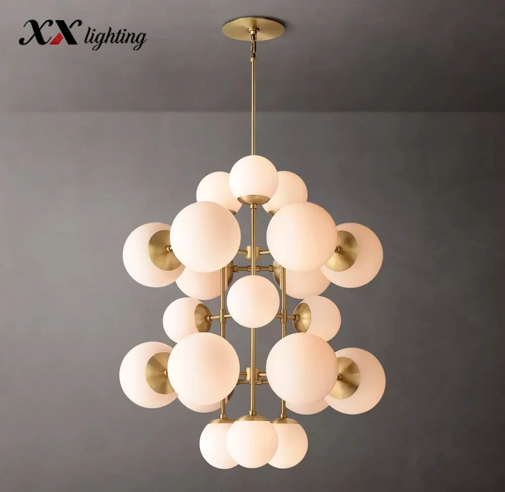 Cirque Tall Chandelier - 31¾″, Lacquered Burnished Brass