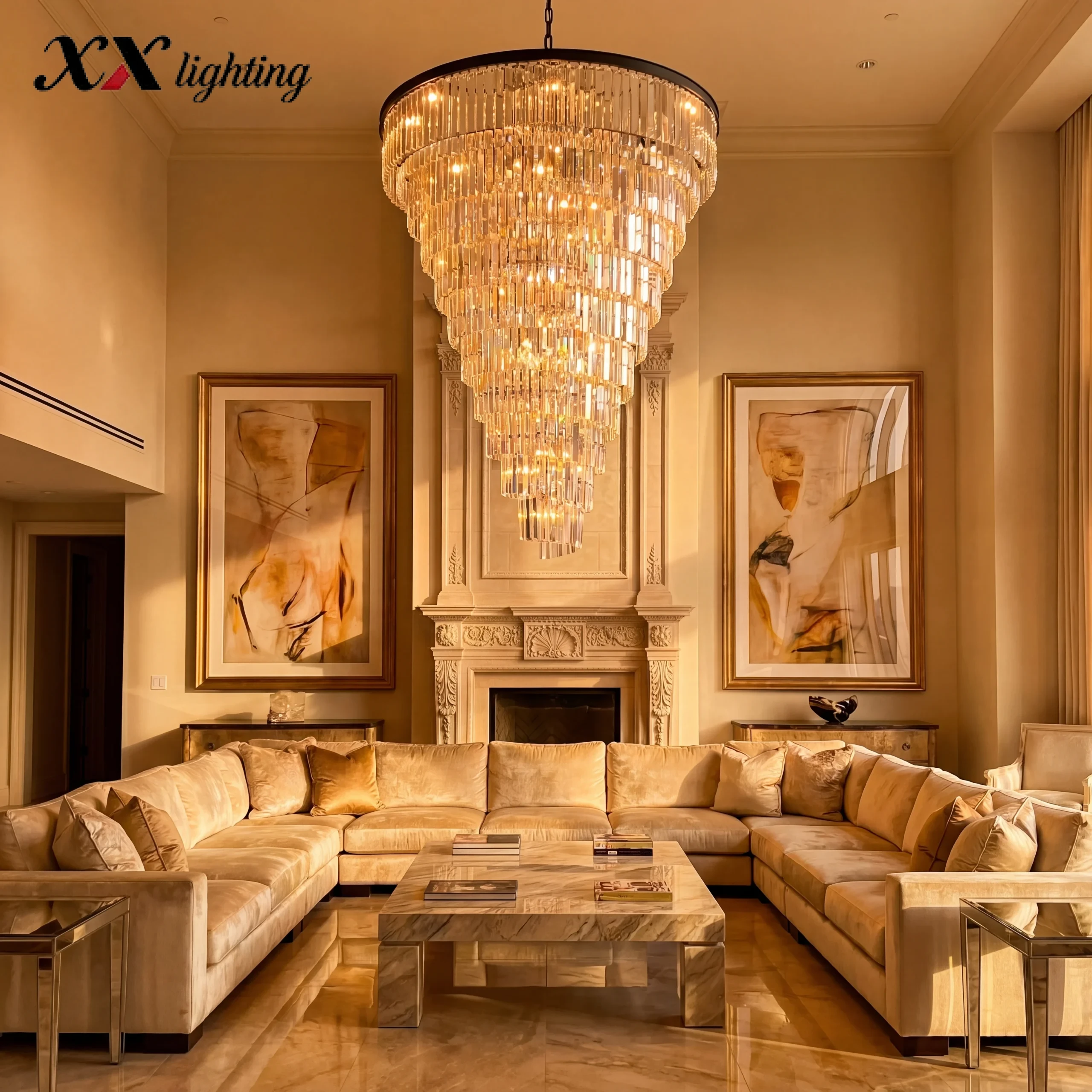 Helix Chandelier - 48″, Bronze