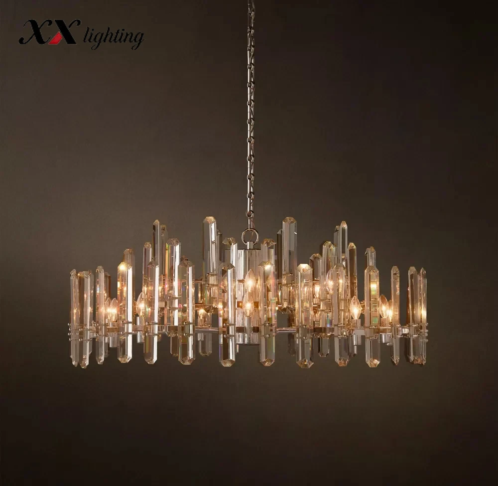 Bonnington Round Chandelier - 48", Polished Nickel