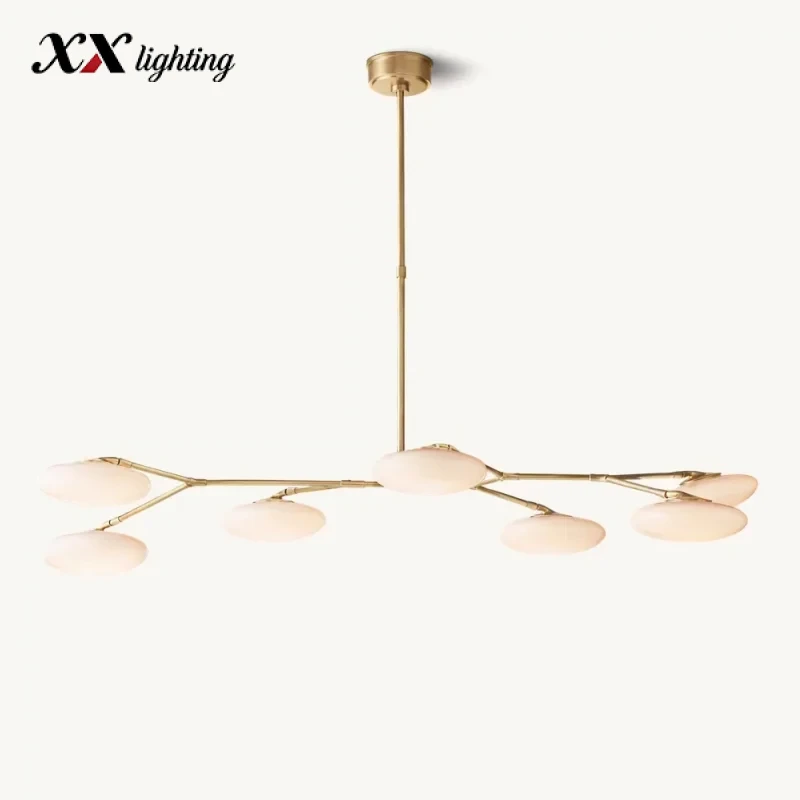 Brindille Linear Chandelier - 59¼″, Polished Nickel