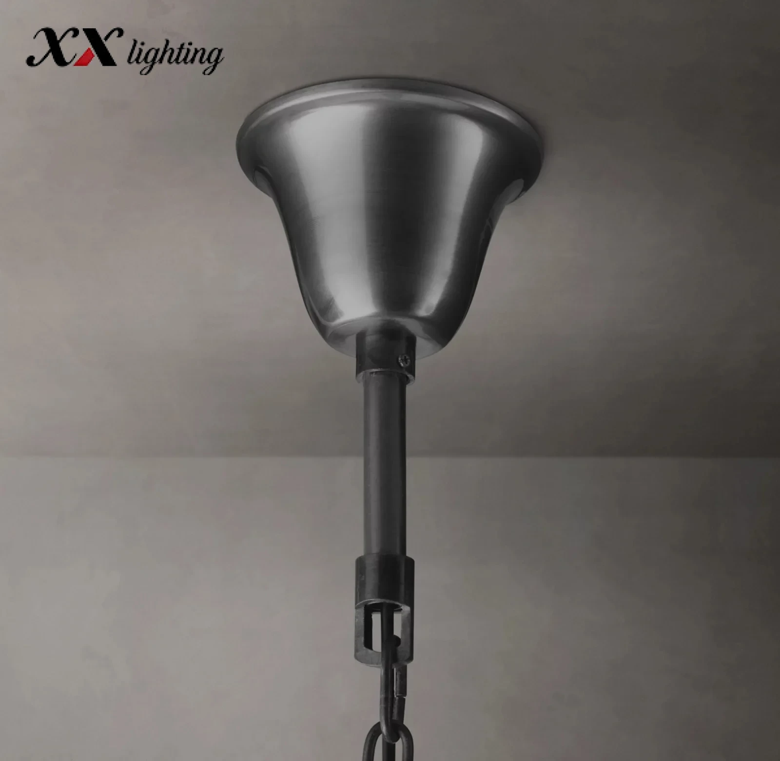 1920S Odeon Round Chandelier - 31½", Polished Nickel