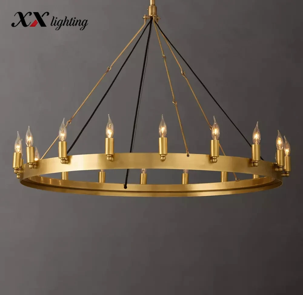 Vintage Candelabra Round Chandelier - Image 6