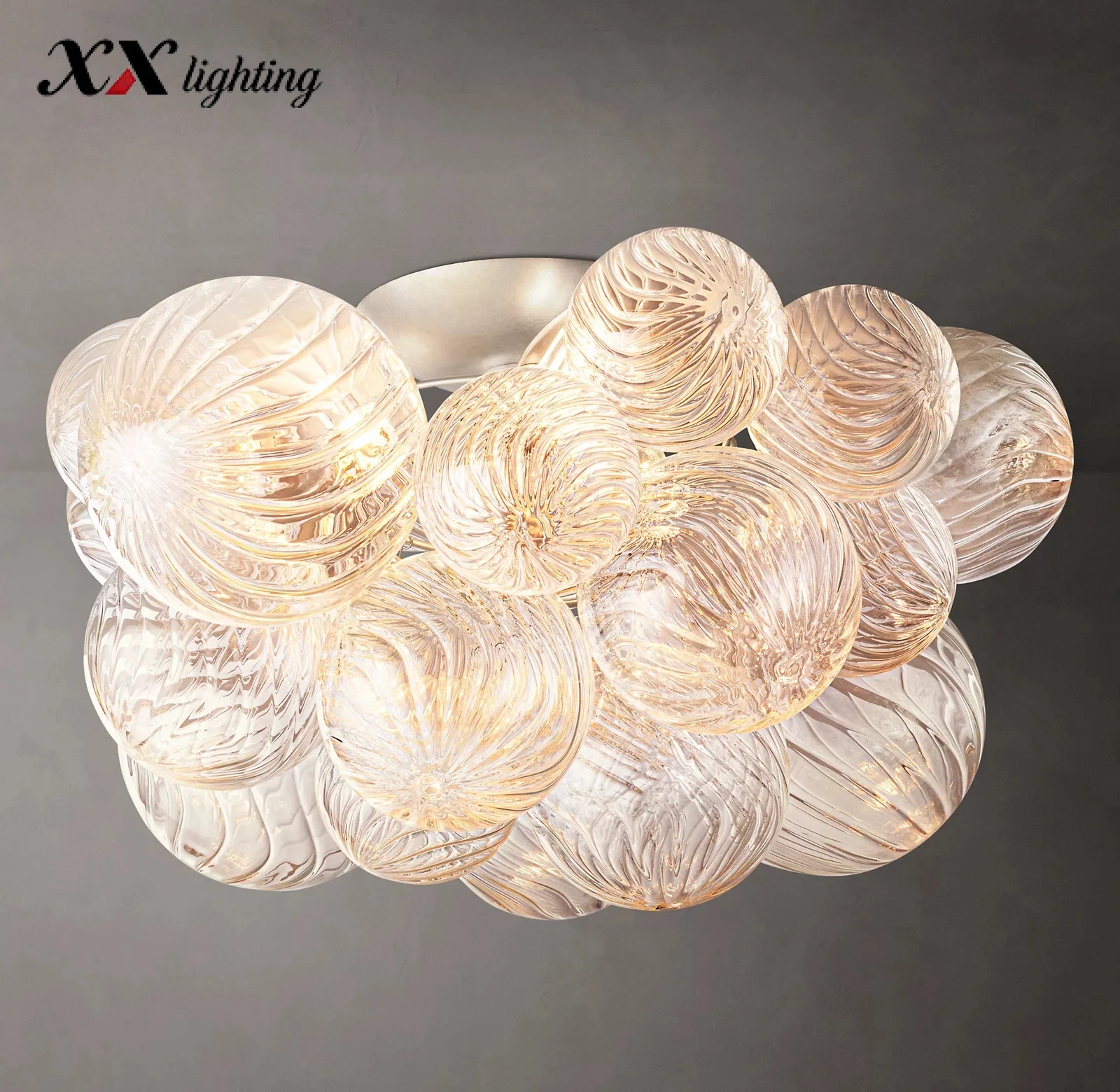 Talia Flushmount - 19½", Burnished Silver Leaf