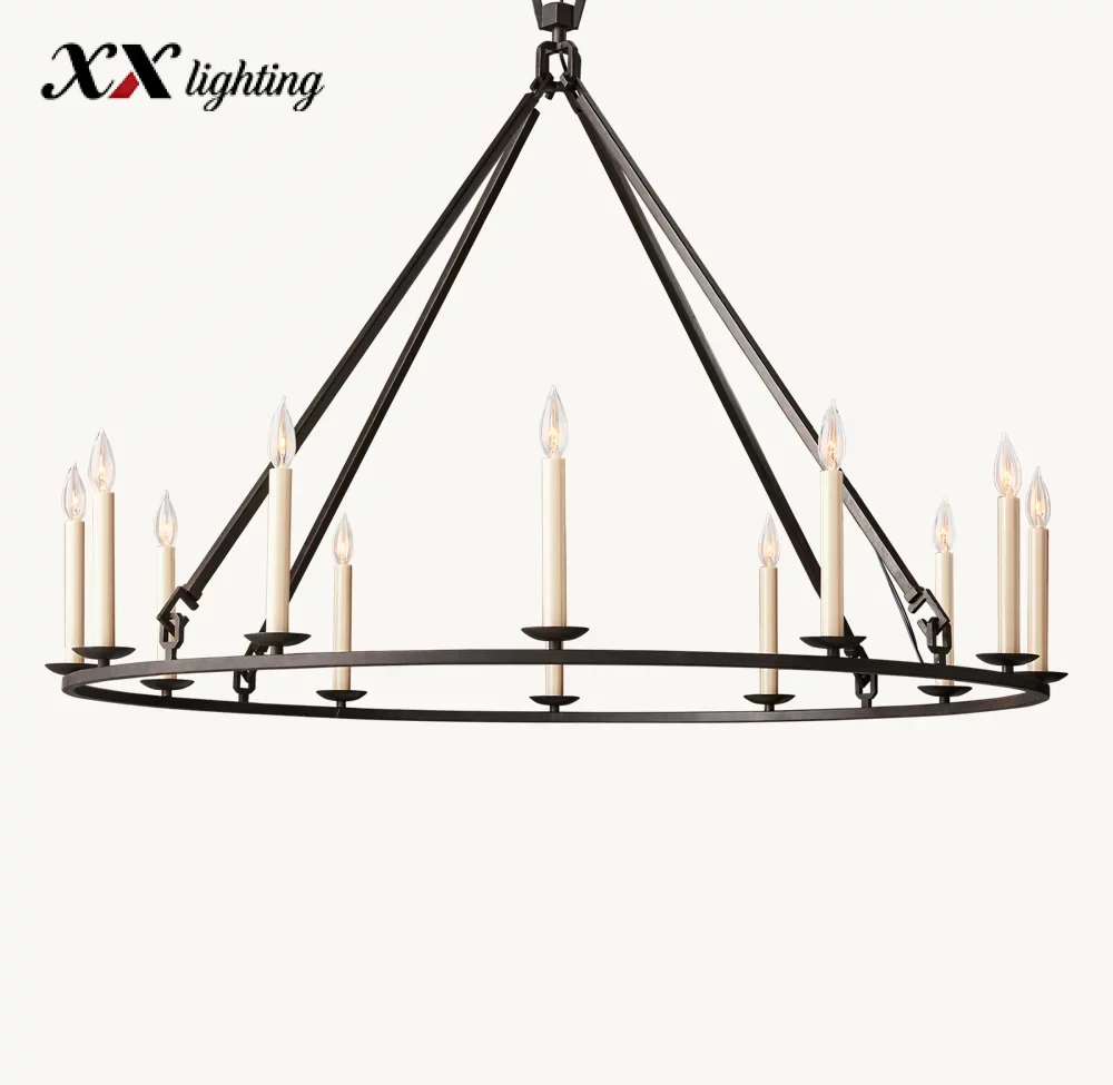 19Th C. English Openwork Round Chandelier 50 inch - 50", Burnished Silver Leaf