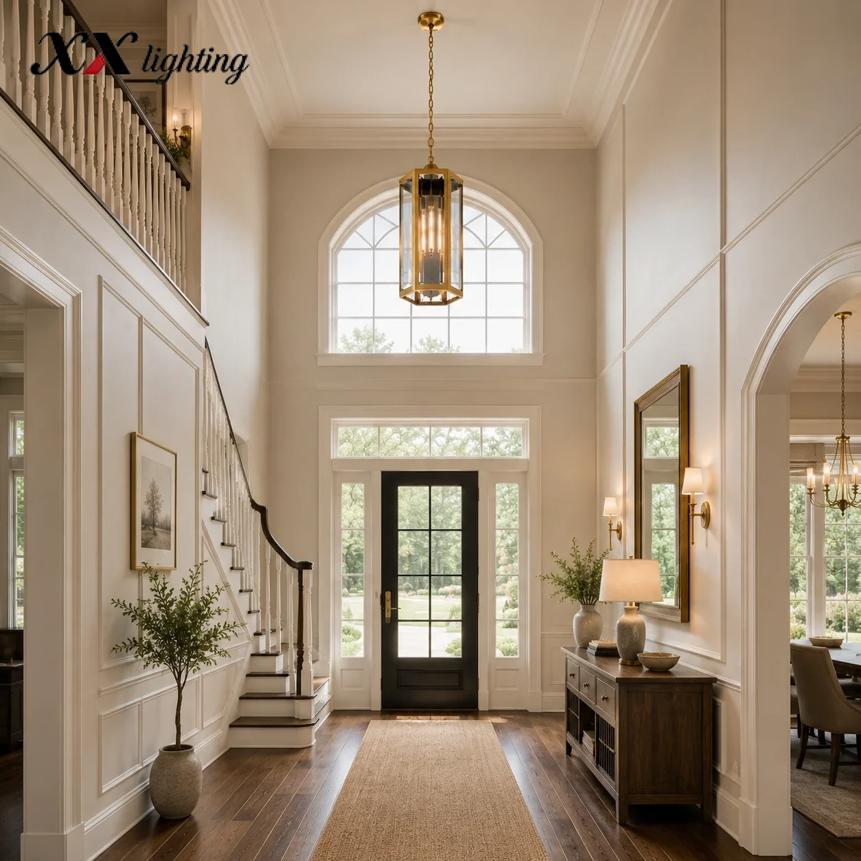 Chevalier Grand Pendant Light - 34½″, Polished Nickel