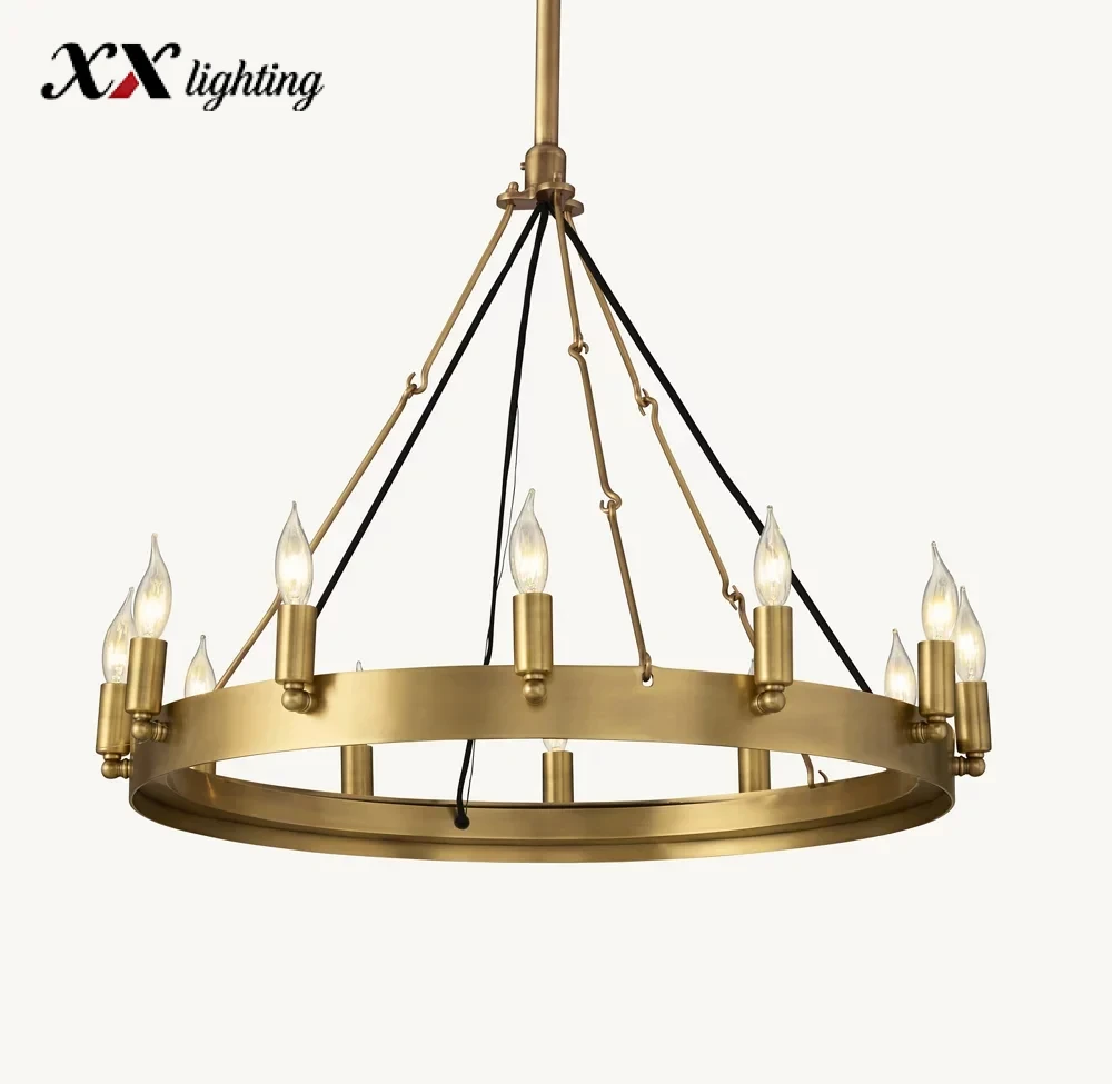 Vintage Candelabra Round Chandelier - Image 2